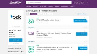 25% Off Belk Coupons, Promo Codes 2019 - RetailMeNot