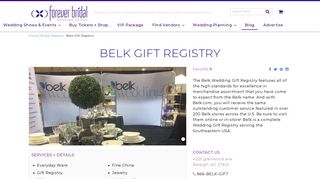 Belk Gift Registry | Forever Bridal Wedding Shows