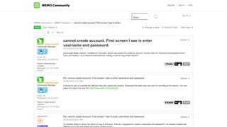 cannot create account. First screen I see is enter... - WEMO Community