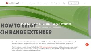 How To Setup A Belkin Range Extender [Simple Guide For 2019 ]