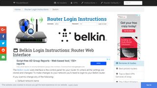 Belkin Login: How to Access the Router Settings | RouterReset