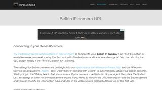 Connect to Belkin IP cameras