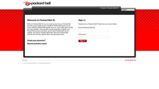 Packard Bell ID Sign-In