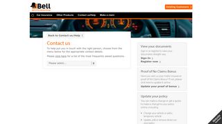 How to contact Bell - Bell Car Insurance