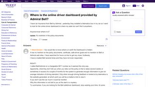 Where is the online driver dashboard provided by Admiral Bell ...