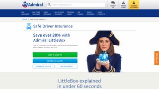 Safe Driver black box car Insurance from Admiral