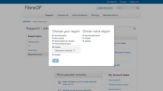 Billing & My Account - Support - Bell Aliant - FibreOP