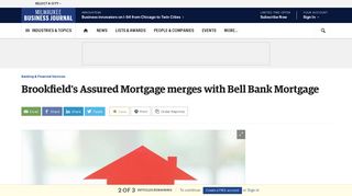 Brookfield's Assured Mortgage merges with Bell Bank Mortgage ...