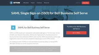 SAML Bell Business Self Serve Single Sign-On (SSO) - SAML 2.0 Bell