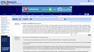 Sympatico email/Microsoft live account - Bell Canada | DSLReports ...