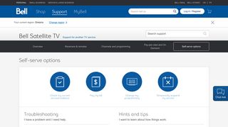 Self Service - Bell Satellite TV Customer Support