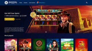 Admiral Casino: Online Casino & Slots | £200 Bonus + 40 Free Spins