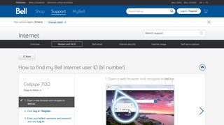 How to find my Bell Internet user ID (b1 number) - Bell support