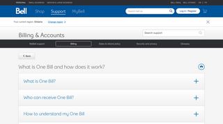 What is One Bill and how does it work? : What is One Bill? - Bell support