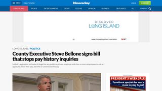 County Executive Steve Bellone signs bill that stops pay history ...