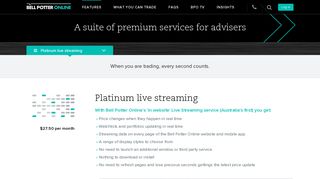 Platinum Live Streaming : Page | Bell Potter Online