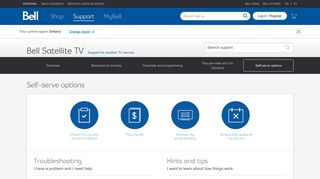Self Service - Bell Satellite TV Customer Support