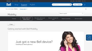 Getting started with your new Bell Mobility service - Bell support