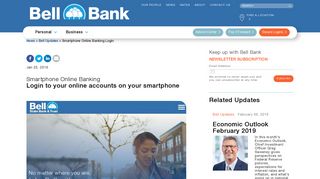 Login to your online accounts on your smartphone - Bell Bank