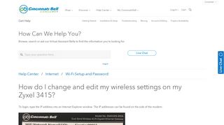 How do I change and edit my wireless settings on my ... - Cincinnati Bell