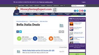 Bella Italia Vouchers, Discount Codes & Offers - MoneySavingExpert