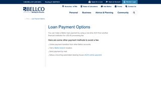Loan Payment Options - Bellco Credit Union