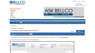 How do I pay my Bellco VISA® credit card online? - Bellco Credit Union