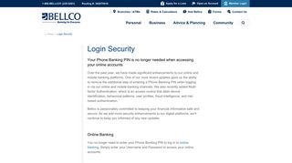 Login Security - Bellco Credit Union
