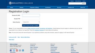 Registration Login @ Bellevue College - ctc.edu