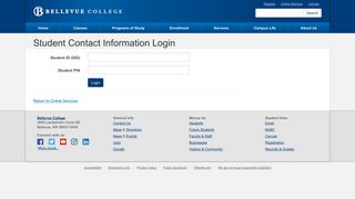 Student Contact Information Login @ Bellevue College - ctc.edu