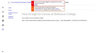 How to login to Canvas at Belleveue College: Canvas Student ...