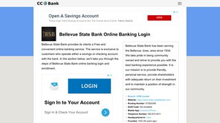 Bellevue State Bank Online Banking Login - CC Bank