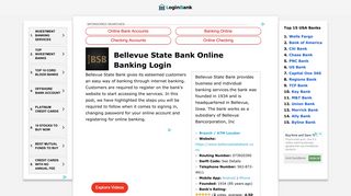 Bellevue State Bank Online Banking Login - Login Bank
