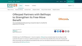 Offerpad Partners with Bellhops to Strengthen Its Free-Move Benefit