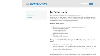 My Bellin Health - My Healthcare Information - Bellin Health Systems