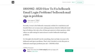 1800982–8520 How To Fix bellsouth Email Login Problems ...