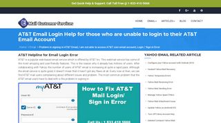 AT&T Email Login Help 1-833-410-5666 How to Sign in to ATT Email ...
