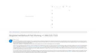 Sbcglobal.net/Bellsouth Not Working :+1-866-535-7333 | Kolab ...