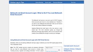 Bellsouth.net Email Sign In and Account Login - Online Log in Tips