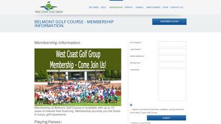 Belmont Golf Course - Membership - West Coast Golf Group