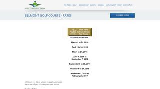 Belmont Golf Course - Rates - West Coast Golf Group