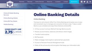 Online Banking Services > Online Banking Details | Belmont Savings ...