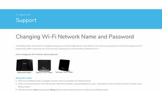 Changing Wi-Fi Network Name and Password - Belong Support