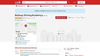 Beltway Driving Academy - Driving Schools - 3012 Mitchellville Rd ...