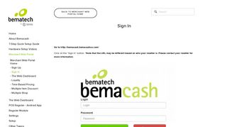 - Sign In — BemaCash Support