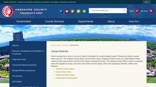 Library Districts | Arapahoe County, CO - Official Website