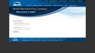 Account Login - Bemis Manufacturing Company