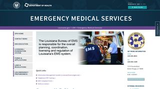 Emergency Medical Services | Department of Health | State of Louisiana