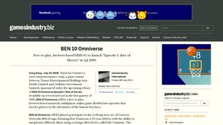 BEN 10 Omniverse | GamesIndustry.biz