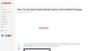 How To: Quickly Enable Social Logins with JanRain Engage ...